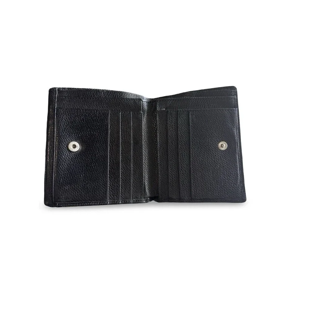 Gianni Versace Medusa Plaque Leather Trifold Wallet Authentic-Vintage